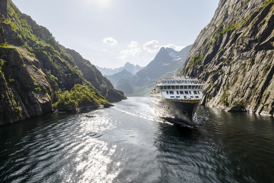 Nordic fjord and city light for the Northern Light Index
